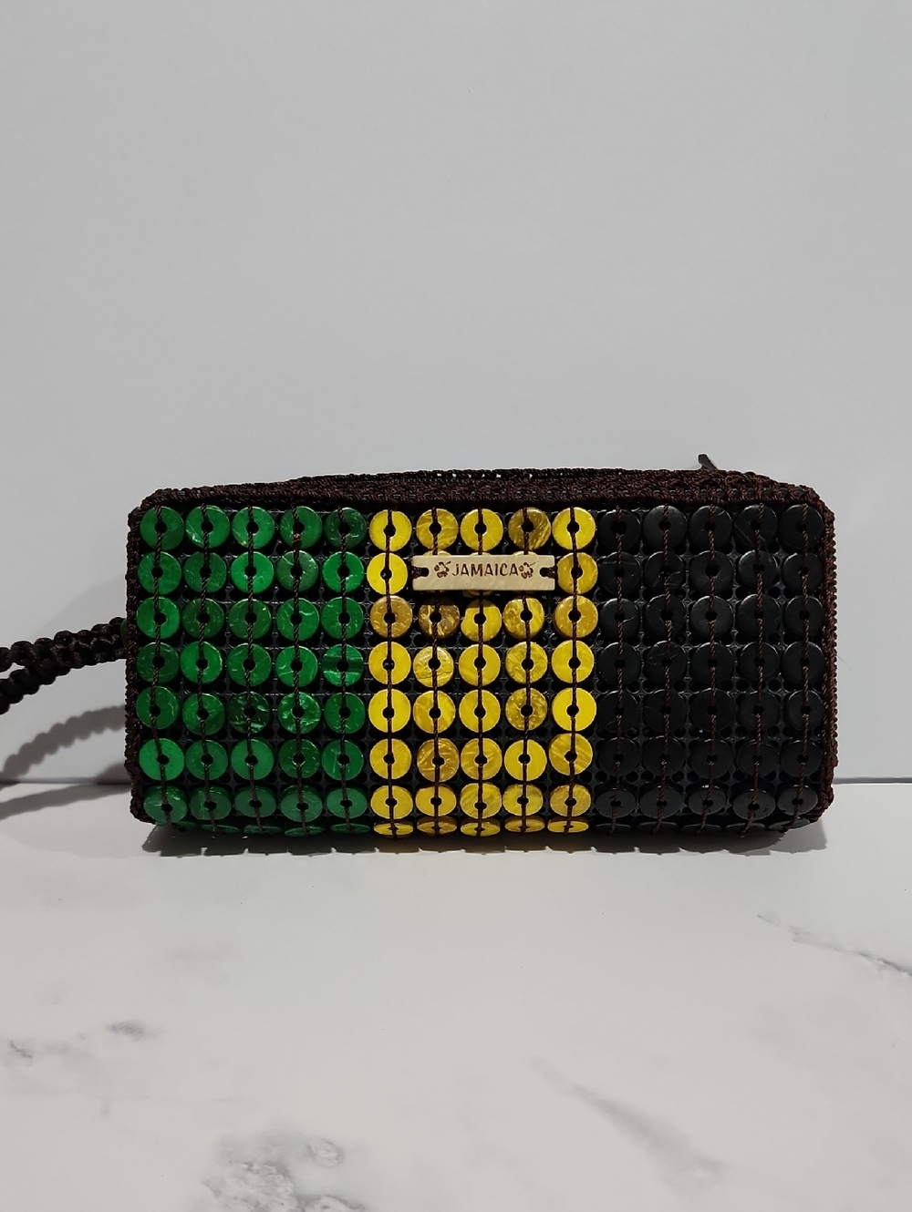 Jamaica Wallet  - Green, Yellow, Brown